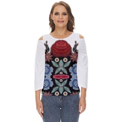 Im Fourth Dimension Colour 1 Cut Out Wide Sleeve Top