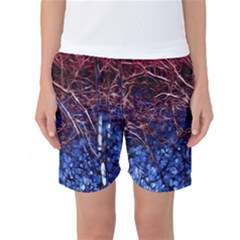 Autumn Fractal Forest Background Women s Basketball Shorts by Amaryn4rt