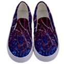 Autumn Fractal Forest Background Kids  Canvas Slip Ons View1