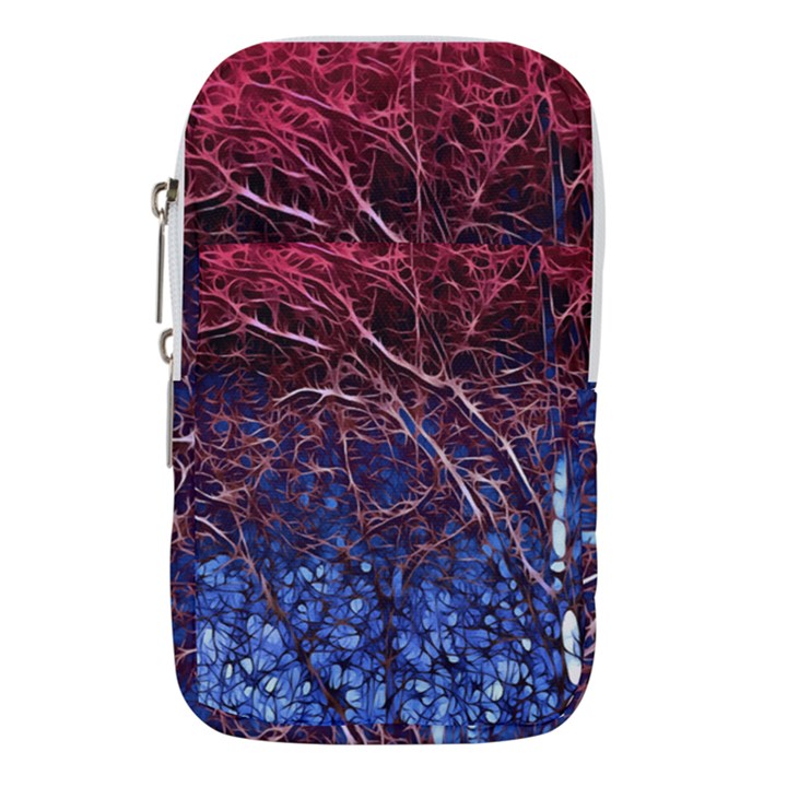 Autumn Fractal Forest Background Waist Pouch (Large)