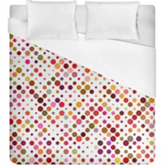 Colorful-polkadot Duvet Cover (king Size) by nate14shop