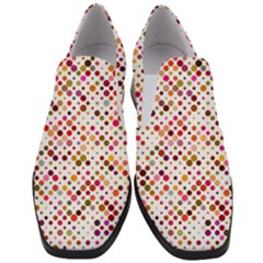 Colorful-polkadot Women Slip On Heel Loafers by nate14shop