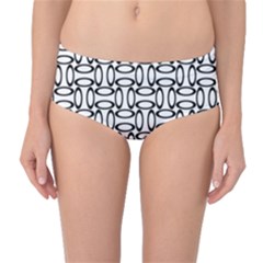 Ellipse-pattern Mid-waist Bikini Bottoms by nate14shop