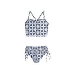 Ellipse-pattern Girls  Tankini Swimsuit by nate14shop