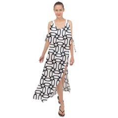 Ellipse-pattern Maxi Chiffon Cover Up Dress