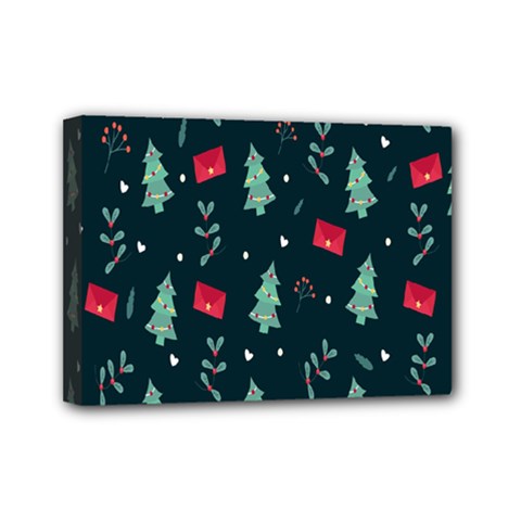 Christmas Pattern Design  Mini Canvas 7  X 5  (stretched) by artworkshop