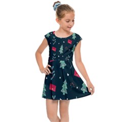 Christmas Pattern Design  Kids  Cap Sleeve Dress by artworkshop