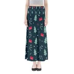 Christmas Pattern Design  Full Length Maxi Skirt by artworkshop