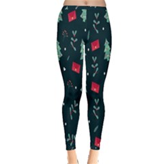 Christmas Pattern Design  Inside Out Leggings