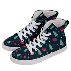 Christmas Pattern Design  Women s Hi-top Skate Sneakers