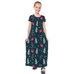 Christmas Pattern Design  Kids  Short Sleeve Maxi Dress by artworkshop