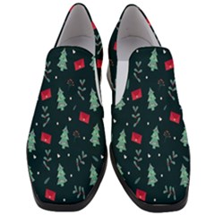 Christmas Pattern Design  Women Slip On Heel Loafers by artworkshop