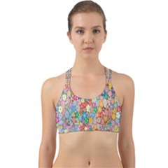 Floral-flower Back Web Sports Bra by nate14shop