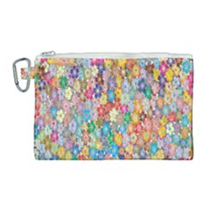 Floral-flower Canvas Cosmetic Bag (large) by nate14shop