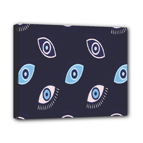 Eyes Evil Eye Blue Pattern Design Canvas 10  X 8  (stretched) by artworkshop