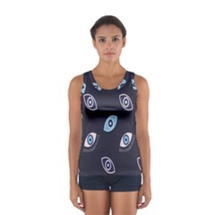 Eyes Evil Eye Blue Pattern Design Sport Tank Top  by artworkshop