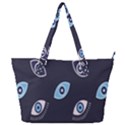 Eyes Evil Eye Blue Pattern Design Full Print Shoulder Bag View1