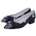 Eyes Evil Eye Blue Pattern Design Women s Bow Heels View2