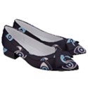 Eyes Evil Eye Blue Pattern Design Women s Bow Heels View3