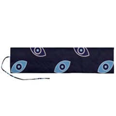 Eyes Evil Eye Blue Pattern Design Roll Up Canvas Pencil Holder (l) by artworkshop