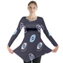 Eyes Evil Eye Blue Pattern Design Long Sleeve Tunic  View1