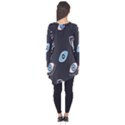 Eyes Evil Eye Blue Pattern Design Long Sleeve Tunic  View2