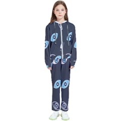 Eyes Evil Eye Blue Pattern Design Kids  Tracksuit by artworkshop