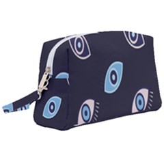 Eyes Evil Eye Blue Pattern Design Wristlet Pouch Bag (large) by artworkshop