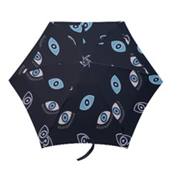 Eyes Evil Eye Blue Pattern Design Mini Folding Umbrellas by artworkshop