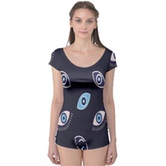 Eyes Evil Eye Blue Pattern Design Boyleg Leotard  by artworkshop