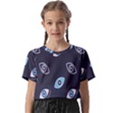 Eyes Evil Eye Blue Pattern Design Kids  Basic Tee View1