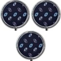 Eyes Evil Eye Blue Pattern Design Mini Round Pill Box (Pack of 3) View1