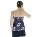 Eyes Evil Eye Blue Pattern Design Strapless Top View2