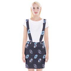 Eyes Evil Eye Blue Pattern Design Braces Suspender Skirt by artworkshop