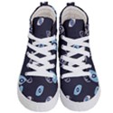 Eyes Evil Eye Blue Pattern Design Kids  Hi-Top Skate Sneakers View1