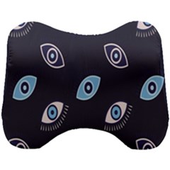 Eyes Evil Eye Blue Pattern Design Head Support Cushion by artworkshop