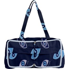 Eyes Evil Eye Blue Pattern Design Multi Function Bag by artworkshop