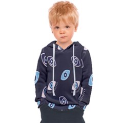 Eyes Evil Eye Blue Pattern Design Kids  Overhead Hoodie by artworkshop