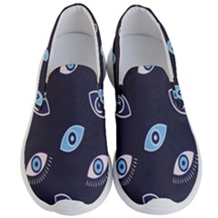 Eyes Evil Eye Blue Pattern Design Men s Lightweight Slip Ons by artworkshop