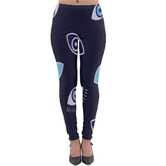 Eyes Evil Eye Blue Pattern Design Lightweight Velour Leggings by artworkshop