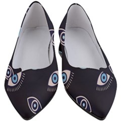 Eyes Evil Eye Blue Pattern Design Women s Block Heels  by artworkshop