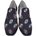 Eyes Evil Eye Blue Pattern Design Women Slip On Heel Loafers View1