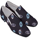 Eyes Evil Eye Blue Pattern Design Women Slip On Heel Loafers View3