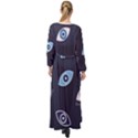 Eyes Evil Eye Blue Pattern Design Maxi Chiffon Beach Wrap View2