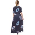 Eyes Evil Eye Blue Pattern Design Waist Tie Boho Maxi Dress View2