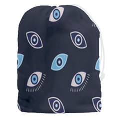 Eyes Evil Eye Blue Pattern Design Drawstring Pouch (3xl) by artworkshop