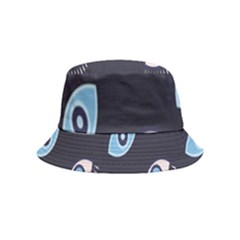 Eyes Evil Eye Blue Pattern Design Bucket Hat (kids) by artworkshop