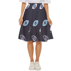 Eyes Evil Eye Blue Pattern Design Classic Short Skirt by artworkshop