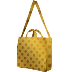 Gold-polkadots Square Shoulder Tote Bag