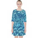  Surface Abstract  Quarter Sleeve Pocket Dress View1